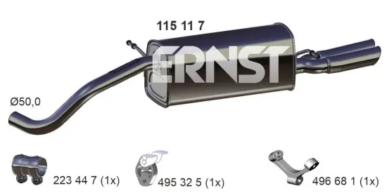 Endschalldämpfer ERNST 115117 Bild Endschalldämpfer ERNST 115117