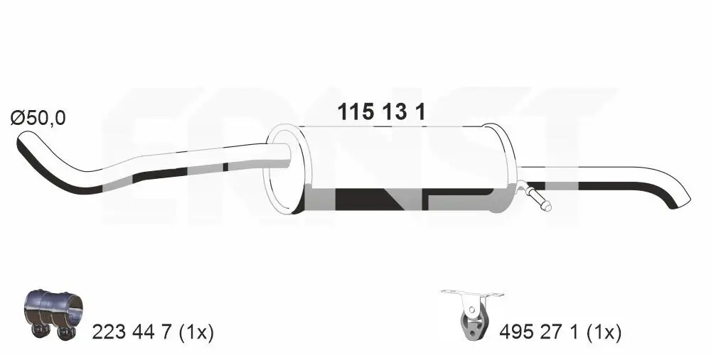 Endschalldämpfer ERNST 115131