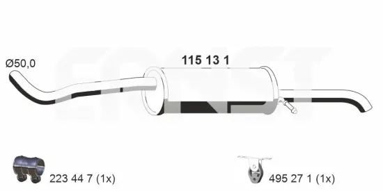 Endschalldämpfer ERNST 115131 Bild Endschalldämpfer ERNST 115131
