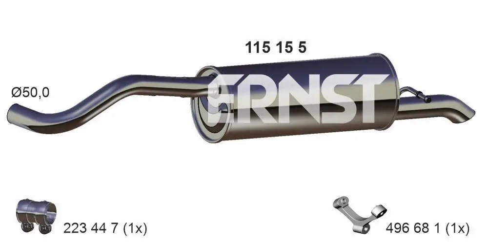 Endschalldämpfer ERNST 115155