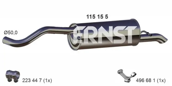 Endschalldämpfer ERNST 115155 Bild Endschalldämpfer ERNST 115155