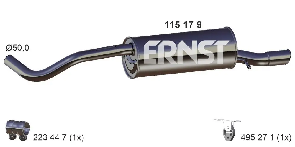 Endschalldämpfer ERNST 115179