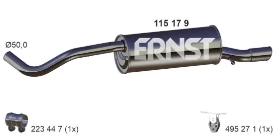 Endschalldämpfer ERNST 115179 Bild Endschalldämpfer ERNST 115179