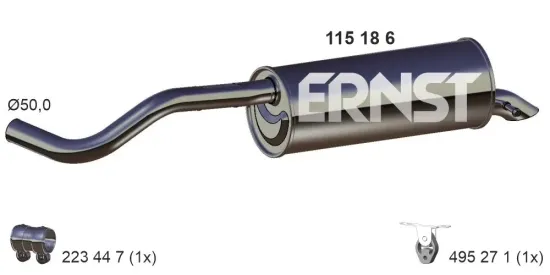 Endschalldämpfer ERNST 115186 Bild Endschalldämpfer ERNST 115186
