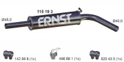 Mittelschalldämpfer ERNST 115193