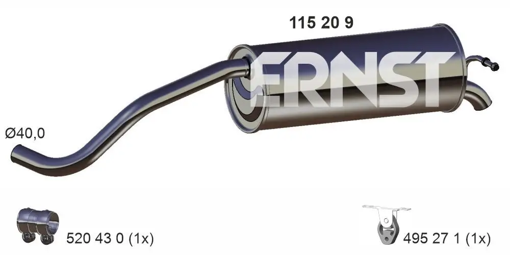 Endschalldämpfer ERNST 115209
