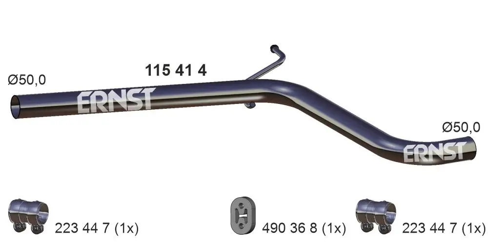 Abgasrohr Mitte ERNST 115414