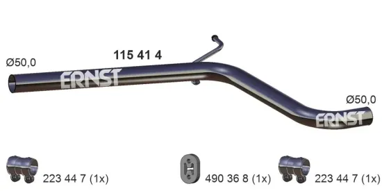 Abgasrohr Mitte ERNST 115414 Bild Abgasrohr Mitte ERNST 115414