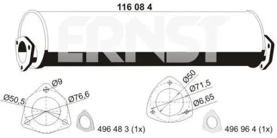 Endschalldämpfer ERNST 116084 Bild Endschalldämpfer ERNST 116084