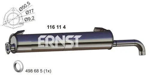 Endschalldämpfer ERNST 116114