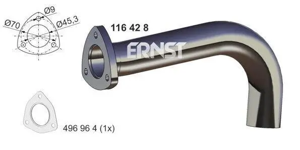 Abgasrohr hinten ERNST 116428