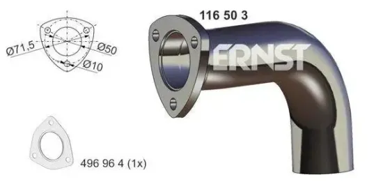 Abgasrohr hinten ERNST 116503 Bild Abgasrohr hinten ERNST 116503