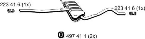 Mittelschalldämpfer ERNST 123242