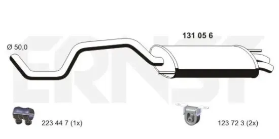 Endschalldämpfer ERNST 131056 Bild Endschalldämpfer ERNST 131056