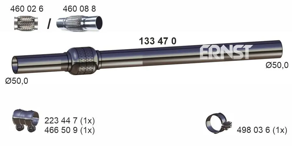 Abgasrohr Mitte ERNST 133470