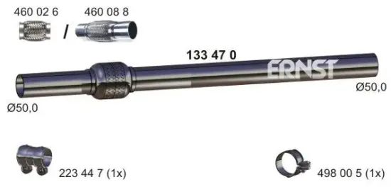 Abgasrohr Mitte ERNST 133470 Bild Abgasrohr Mitte ERNST 133470