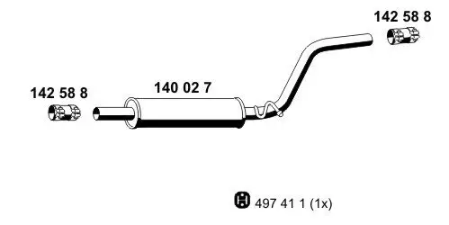 Mittelschalldämpfer ERNST 140027 Bild Mittelschalldämpfer ERNST 140027