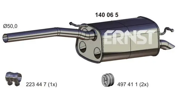 Endschalldämpfer ERNST 140065