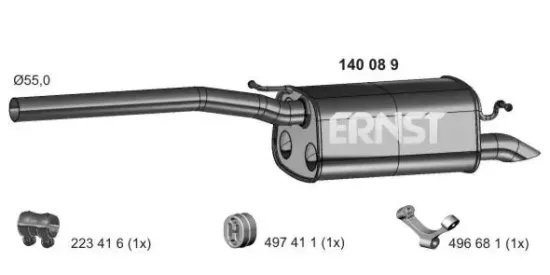 Endschalldämpfer ERNST 140089 Bild Endschalldämpfer ERNST 140089