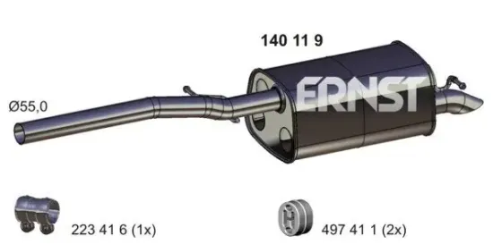 Endschalldämpfer ERNST 140119 Bild Endschalldämpfer ERNST 140119