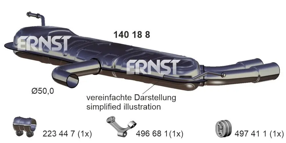 Endschalldämpfer ERNST 140188