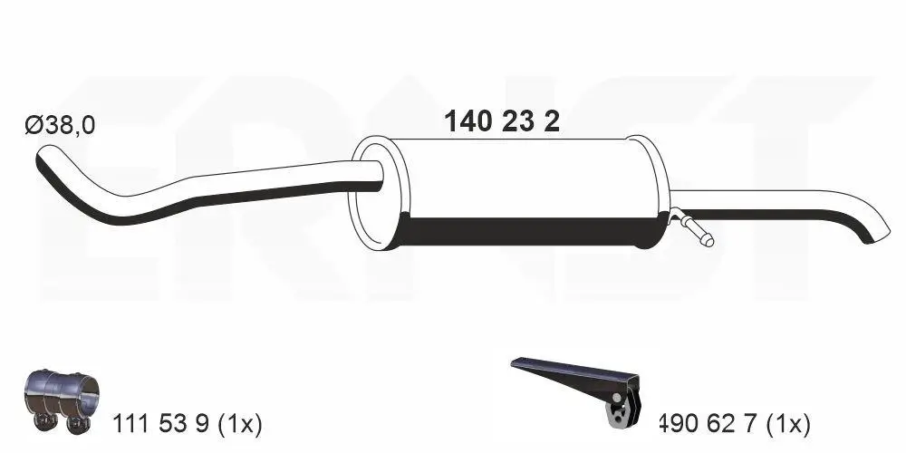 Endschalldämpfer ERNST 140232