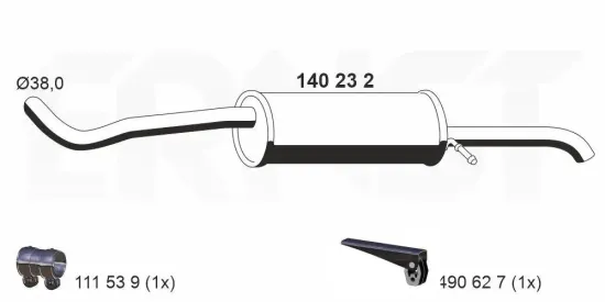 Endschalldämpfer ERNST 140232 Bild Endschalldämpfer ERNST 140232