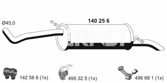 Endschalldämpfer ERNST 140256 Bild Endschalldämpfer ERNST 140256