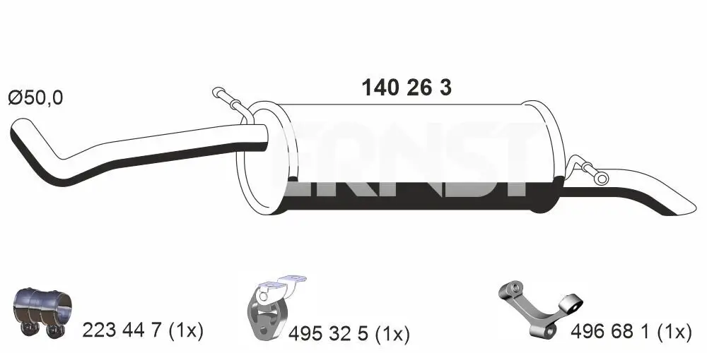 Endschalldämpfer ERNST 140263