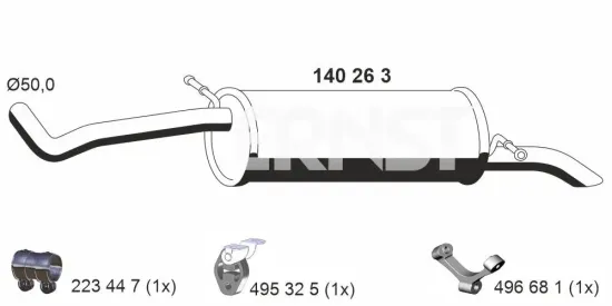 Endschalldämpfer ERNST 140263 Bild Endschalldämpfer ERNST 140263