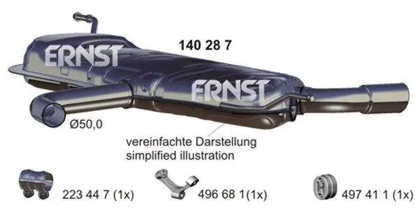 Endschalldämpfer ERNST 140287