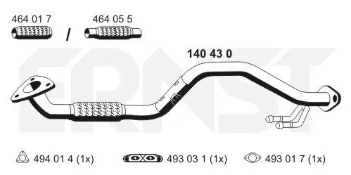 Abgasrohr ERNST 140430 Bild Abgasrohr ERNST 140430