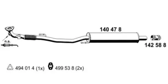 Vorschalldämpfer ERNST 140478 Bild Vorschalldämpfer ERNST 140478