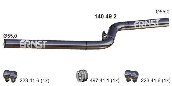 Abgasrohr mitte ERNST 140492