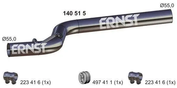 Abgasrohr Mitte ERNST 140515