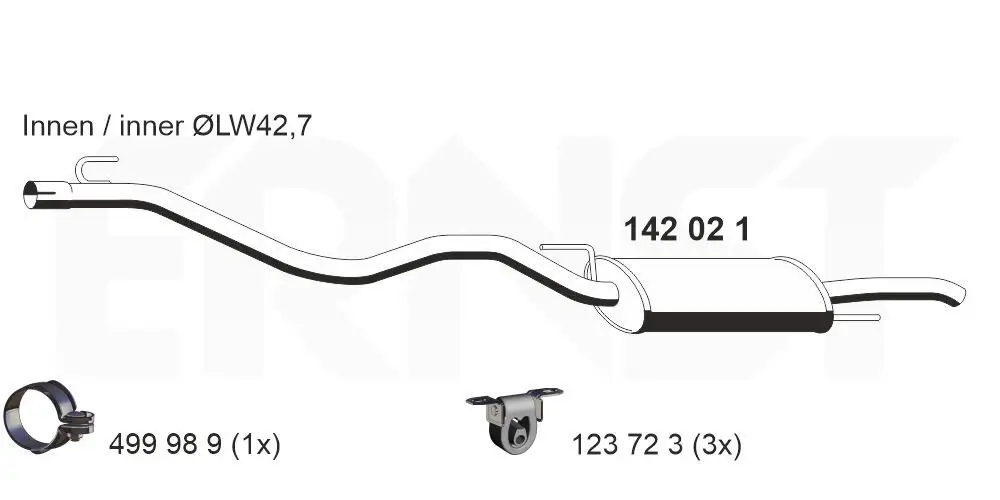 Endschalldämpfer ERNST 142021