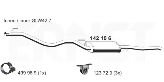 Endschalldämpfer ERNST 142106 Bild Endschalldämpfer ERNST 142106