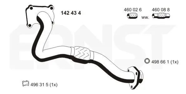 Abgasrohr vorne ERNST 142434