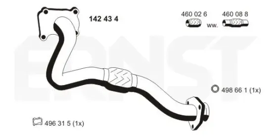 Abgasrohr vorne ERNST 142434 Bild Abgasrohr vorne ERNST 142434