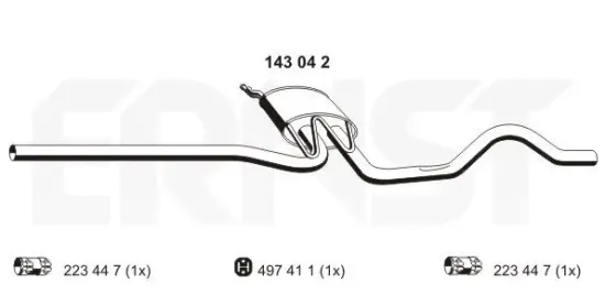 Mittelschalldämpfer ERNST 143042 Bild Mittelschalldämpfer ERNST 143042