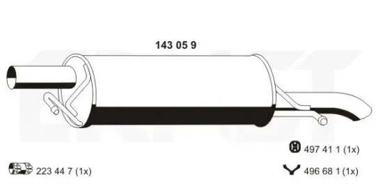 Endschalldämpfer ERNST 143059 Bild Endschalldämpfer ERNST 143059