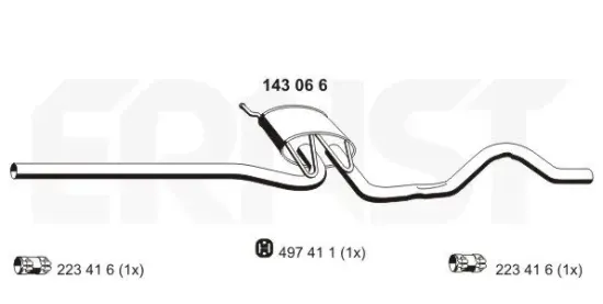 Mittelschalldämpfer ERNST 143066 Bild Mittelschalldämpfer ERNST 143066