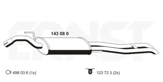 Endschalldämpfer ERNST 143080 Bild Endschalldämpfer ERNST 143080