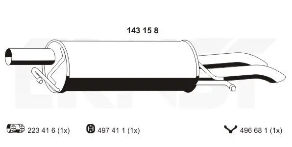 Endschalldämpfer ERNST 143158