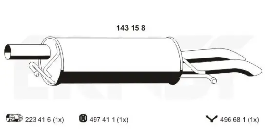 Endschalldämpfer ERNST 143158 Bild Endschalldämpfer ERNST 143158