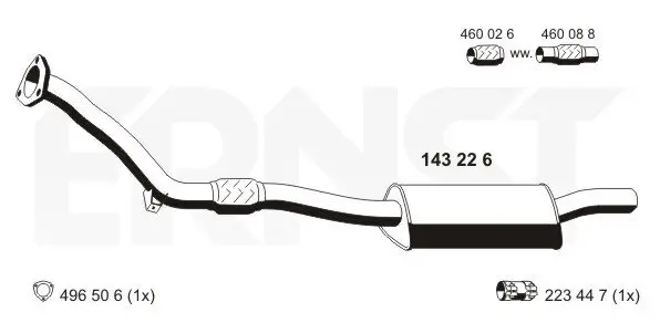 Vorschalldämpfer ERNST 143226