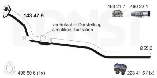 Abgasrohr ERNST 143479 Bild Abgasrohr ERNST 143479