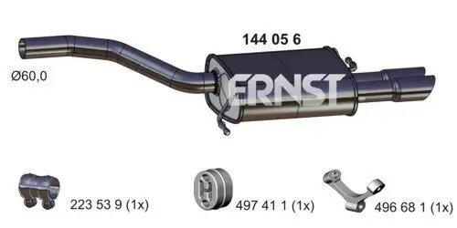 Endschalldämpfer ERNST 144056 Bild Endschalldämpfer ERNST 144056