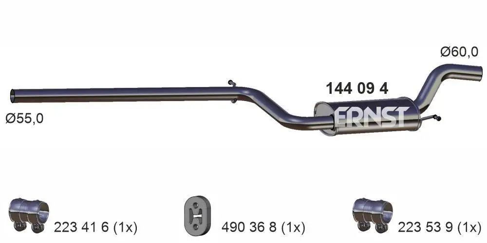 Mittelschalldämpfer ERNST 144094
