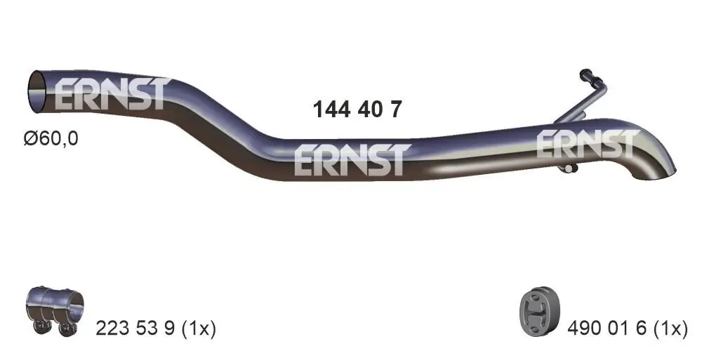Abgasrohr hinten ERNST 144407
